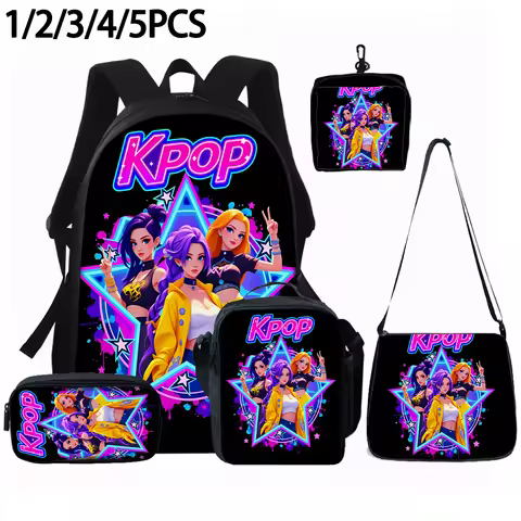 1/2/3/4/5PCS K-POP girl group pattern backpack set The perfect gift for kpop fans