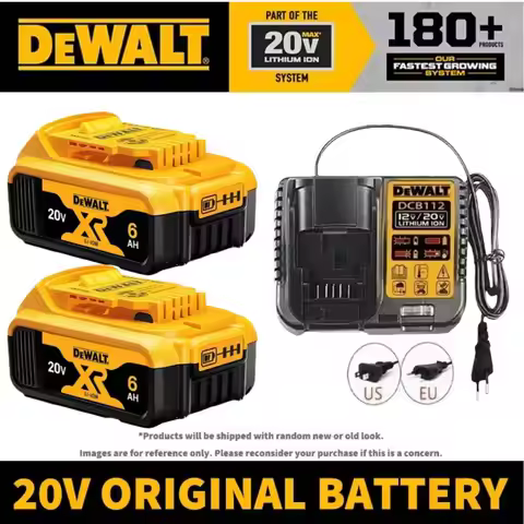 Original-Dewalt battery 20V 6AH, rechargeable lithium-ion battery, Dewalt DCB115, DCB118, fast charg