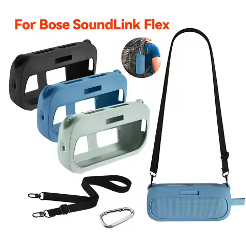 Silicone Protective Cover Travel Protective Carrying Pouch Carrying Case for Bose SoundLink Flex 1st