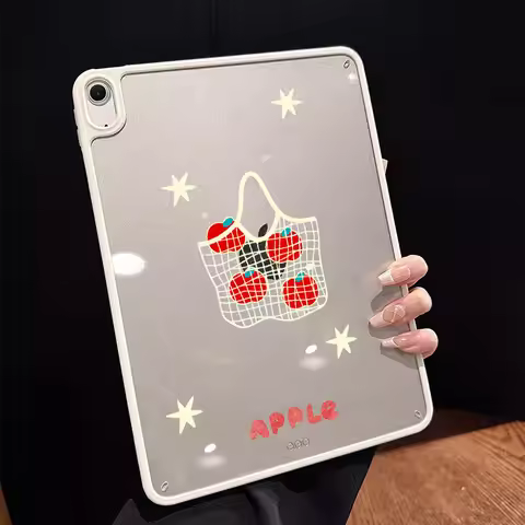 Korean Ins Apple Shopping Bag Y2K Clear Cover For iPad Pro 13 11th M5 M4 12.9 A16 10 8 7 9th 10th Ai