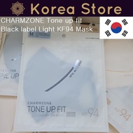 Made in Korea CHARMZONE Tone up fit Black label Light KF94 Mask 25p