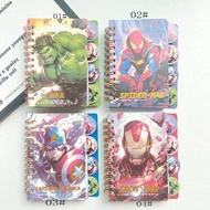 1/2 Pcs Disney Cartoon Spiral Notebook, 100k Mini Grid Notebook, Marvel Themed Student Stationery No