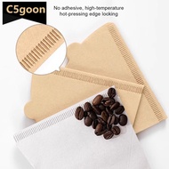C5GOON 50/100Pcs Unbleached Wooden V-Shaped Coffee Filter Paper Hand Drip Paper Coffee Brewer Coffee