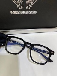 Chrome Hearts克羅心眼鏡框 CHIRP 男女同款眼鏡 光學眼鏡框 黑色方框眼鏡架 可配近視鏡 素颜眼镜框