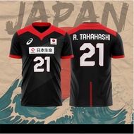 Japan National Volleyball Team Jersey Ran Takahashi Nishida Yuji Ishikawa Yuki Casual Oversized Wome