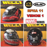 HELMET HJC RPHA 11 SOLID CARBON/ MARVEL VENOM 1 FULL FACE 100% ORIGINAL LIMITED EDITION