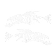 [kanye2dc] 2x Fish Car Stickers Decals Car Decals for Outdoor Camping Driving
