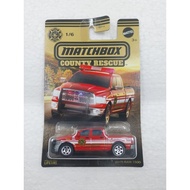 MERAH Matchbox MBX County Rescue 2015 RAM 1500 Pickup Red Diecast