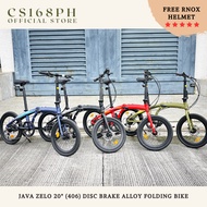 CS168ph Java Zelo 20" (406) Mechanical Disc Brake Folding Bikes w/ FREE HELMET