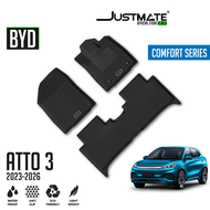 JUSTMATE BYD พรมปูพื้นรถยนต์ ATTO 3 2022 - 2028  PREMIUM TAPETE