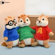 CAEIORE 3Pcs Alvin and the Chipmunks Plush Toy, Plush Cartoon Fluffy Squirrel Doll Pendant, Cute Sof