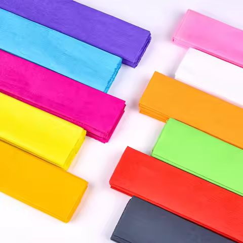 10pcs Crepe Paper 50x75cm Crepe Paper Streamer DIY Flower Paper for Birthday Party Wedding Festival 