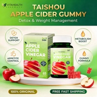 【MY现货】TAISHOU Apple Cider Vinegar Gummies Sugar Free Digest Metabolism Immune Health 苹果醋软糖 60 粒