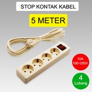 Stop Kontak Kabel 2/3/4/5 Lubang 1.5/3/5 Meter Colokan Kabel Listrik