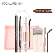 FOCALLURE 3 PCS EYE SET 24 Hours Long Lasting Waterproof Sexy Wild Eyebrow Gel Knife 2 in 1 ultra-fi