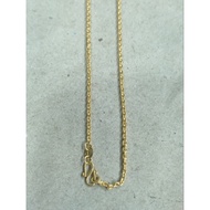 7 gram long nori necklace, light gold