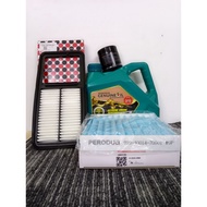 ORIGINAL PERODUA FULLY 0W20 3L BEZZA 1.0 AXIA VIVENGINE OIL 0W-20 +oil filter axia AIR filter cabin 