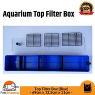 Blue Top Filter Box (2.3 feet) 27" x 5" x 4.5" For Aquarium Kotak Bekas