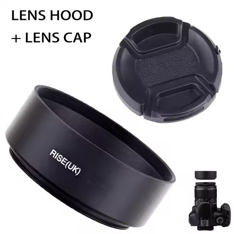 49mm 52mm 55mm 58mm /62mm /67mm /72mm/77mm Professional Standard Metal Lens Hood +cap for Canon Niko