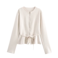 ZARAˉ Autumn New Womens European And American Style French Short Skirt Suede Texture Effect Jacket C