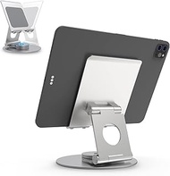 KABCON Swivel Tablet Stand, Aluminum Portable 360°Rotating Holder for Desk,Business,Kitchen,Desktop,