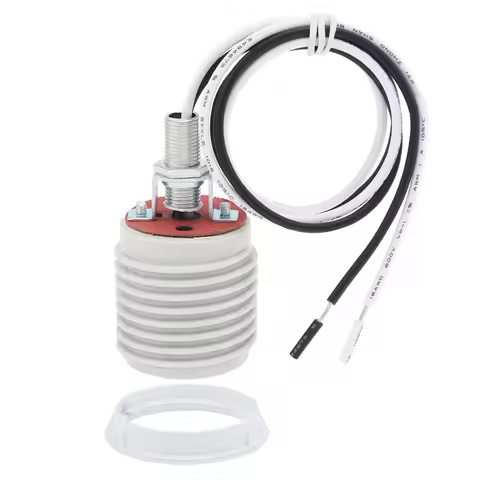 E26 Ceramic Light Socket Medium Base Bulb Socket Light Threaded Lamps Holder for Halogen / LED Bulb 