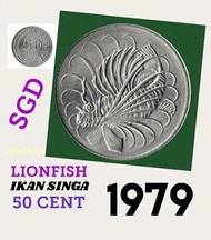 koin  SINGAPURA  50 cent 1979  lama singapore cents