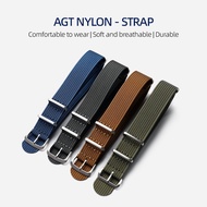 ❄♙▪ Ribbed Strap 20mm 22mm Rugged Nylon Military Straps Retro Watch Strap Braid Ballistic Fabric Bands