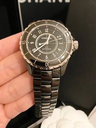 合法登記 保證真品‼️附購證、保固❤️98成新 Chanel 香奈兒 J12 黑色 機械錶