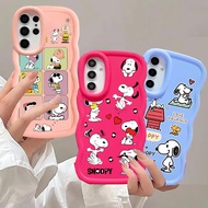 Shell For Xiamo Redmi 14C 13C 12 Note 13 14 Pro 4G 5G Case Cover Cartoon Snoopy Cute Wave Side Shock