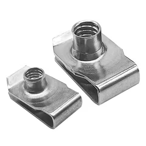 Stainless Steel U Type Clips Plate Leaf Spring Nut M6 M5 M4 M8 8mm 5mm 6mm 4mm Reed Nuts for Car Mot