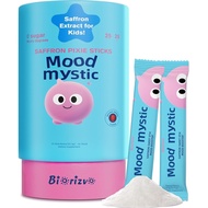 Saffron for Kids – Saffron Pixie Sticks for Kids, Natural Mood Support with GABA, Sugar-Free Powder 