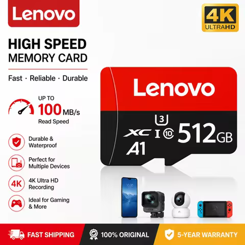 Lenovo High Speed SD Memory Card 128GB Class 10 TF SD Card Micro SD for Xiaomi Nintendo Switch Stora