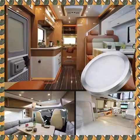 A77I 6X 12V LED Light Rv Camper Trailer Boat Interior Ceiling Down Roof Lamp Warm White
