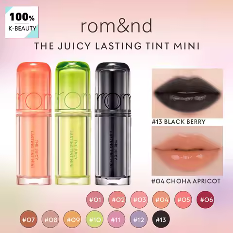 rom&nd THE JUICY LASTING TINT MINI,Juicy Glossy Texture,Lightweight Non-Sticky,Luxury Makeup,Korean 