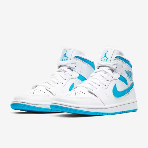 Nike Authentic Air Jordan 1 Mid AJ1 Black Pink Qiao 1 Women's Watermelon Red Basketball Shoes BQ6472