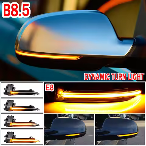 LED Dynamic Indicator Blinker Side Rear-View Mirror Indicator Turn Signal Light For Audi A4 A5 B8 B8