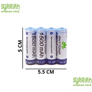 SYARIAH TOYS Baterai cas AA PHYTONA 1500mAH 1.2VOLT RECHARGEABLE SNI