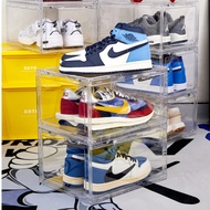 Sneaker Box Pro women's shoe Box, 360 degree transparent, vertical opening door, magnet, size 34x26x