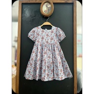 MiLam babydoll flared dress with lovely blue and purple floral patterns for girls