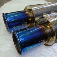 Twin REGU muffler exhaust honda FK8 FK7 FL5 stainless steel
