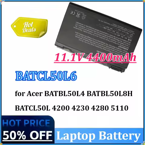 New BATCL50L6 11.1V 4400mAh 6Cells Laptop Battery for Acer BATBL50L4 BATBL50L8H BATCL50L 4200 4230 4