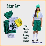 ☫ ✝ ◞ GIRL SCOUT UNIFORM FOR ELEMENTARY PUPIL COMPLETE SET