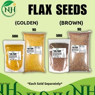 Nutri Haven ORGANIC FLAX SEEDS GOLDEN / FLAX SEEDS BROWN bulk 500g and 1kg superfood, high fiber