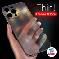 Ultra-thin 0.2mm  Matte Frosted No fingerprints Hard Shockproof Phone Case For iPhone 16 15 14 13 12
