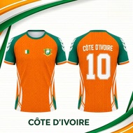 2026 Summer New Design Ivory Coast Flag 3D Sports T-shirt - Breathable - Suitable for Outdoor Sports