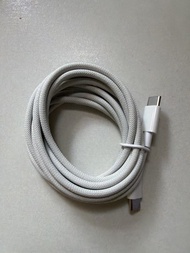 白色編織 Type-C to Type-C 充電線 1.5m