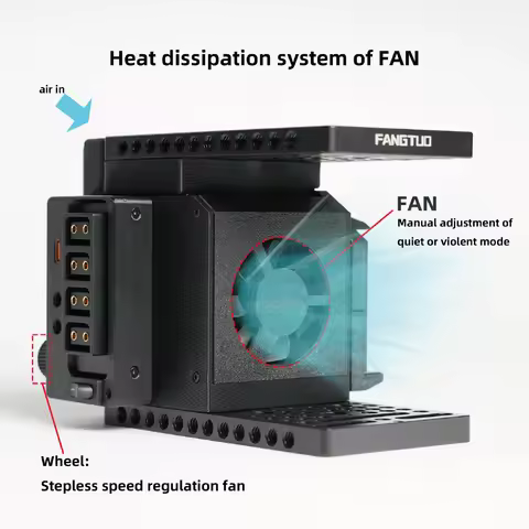 FANGTUO M5V PRO Cineback Universal Camera Cooling Kit, Camera Cage RIG for Sony FX3 FX30 A7IV A7V A7