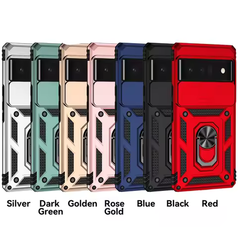 For Google Pixel 6 Pro Case Cover Google Pixel 6 Pro Capa Shockproof Slide Camera Lens Protection Ri
