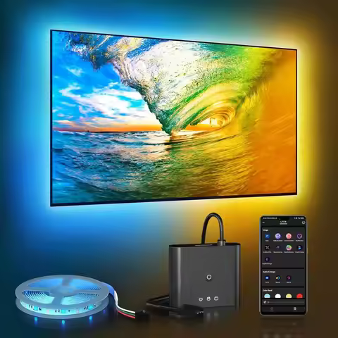 55-75 inch Smart TV LED Backlight with HDMI 4K30Hz Sync Box Strip Sync to Screen&Music Changing Ligh